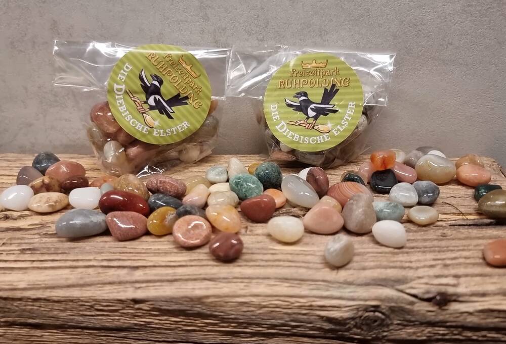 Postversand-Gutscheine Edelsteine aus dem Kristallbergwerk im Freizeitpark Ruhpolding (in kleiner Tüte verpackt)